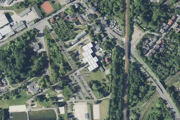 Widok z lotu ptaka: Centralne Muzeum Pożarnictwa w Mysłowicach