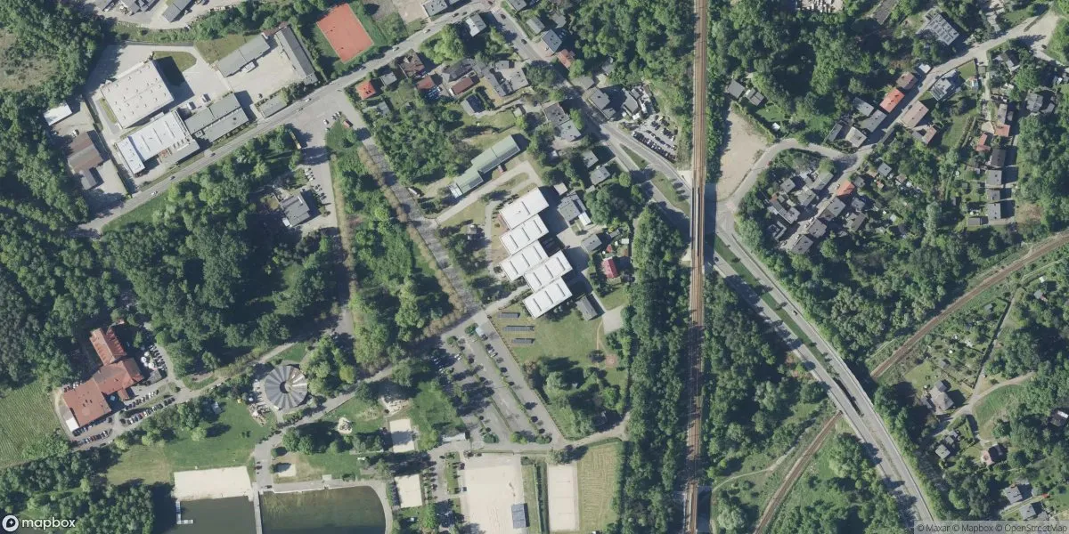 Satelitarny widok na Centralne Muzeum Pożarnictwa w Mysłowicach