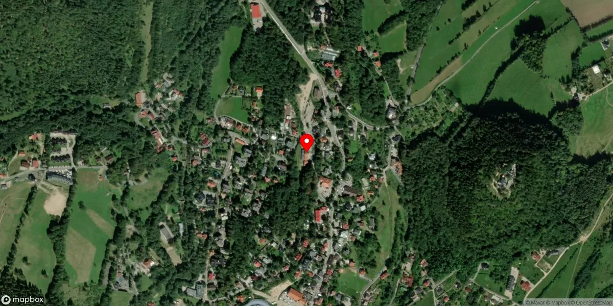 Satelitarny widok na Miejskie Muzeum Zabawek ze zbiorów Henryka Tomaszewskiego