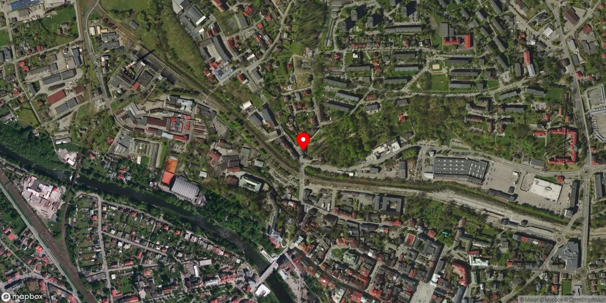 Satelitarny widok na Muzeum 4 Pułku Strzelców Podhalańskich