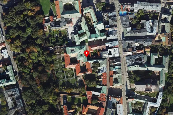 Widok z lotu ptaka: Muzeum Archeologiczne w Krakowie