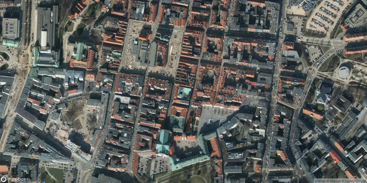 Satelitarny widok na Muzeum Archeologiczne w Poznaniu