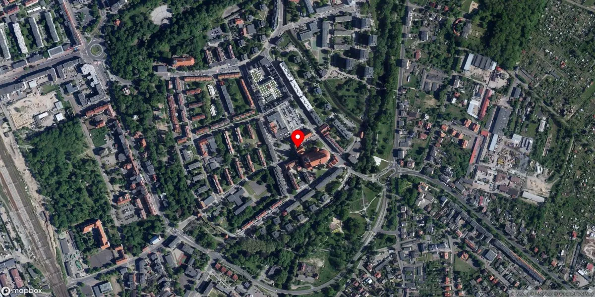 Satelitarny widok na Muzeum Archeologiczno – Historyczne w Stargardzie