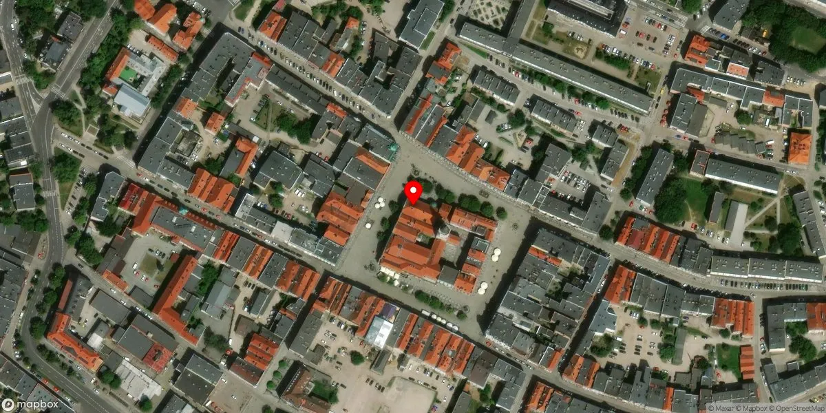 Satelitarny widok na Muzeum Dawnego Kupiectwa w Świdnicy
