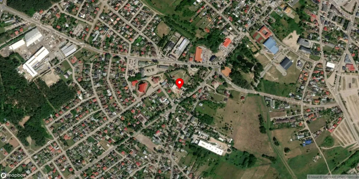 Satelitarny widok na Muzeum - Dom Rodziny Pileckich w Ostrowi Mazowieckiej