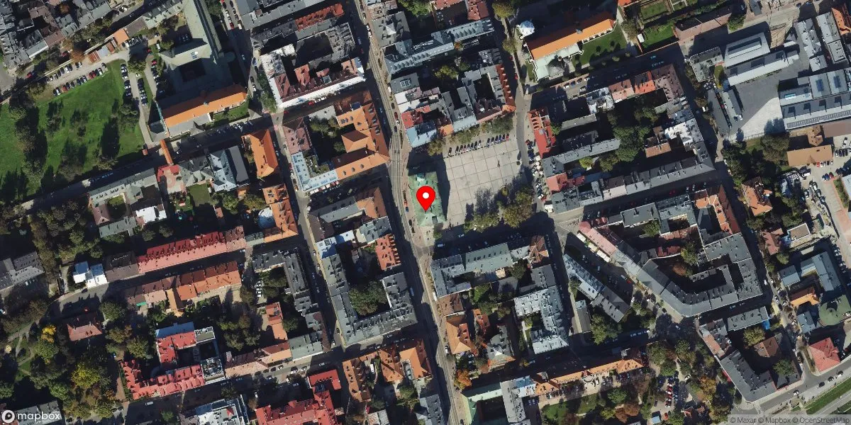 Satelitarny widok na Muzeum Etnograficzne im. Seweryna Udzieli w Krakowie