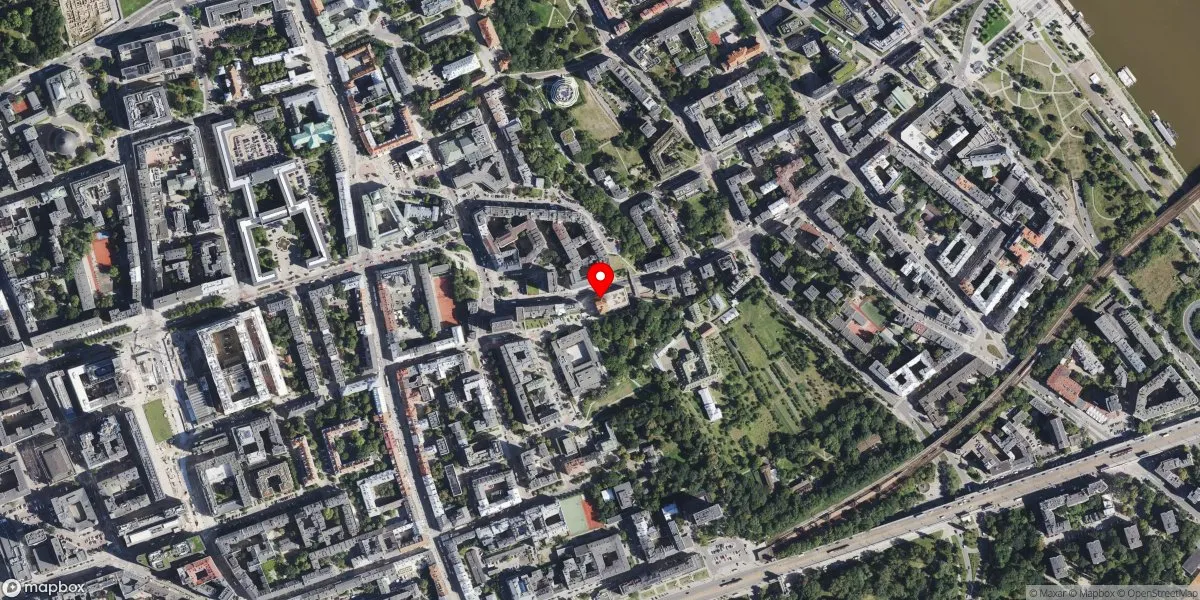 Satelitarny widok na Muzeum Fryderyka Chopina w Warszawie