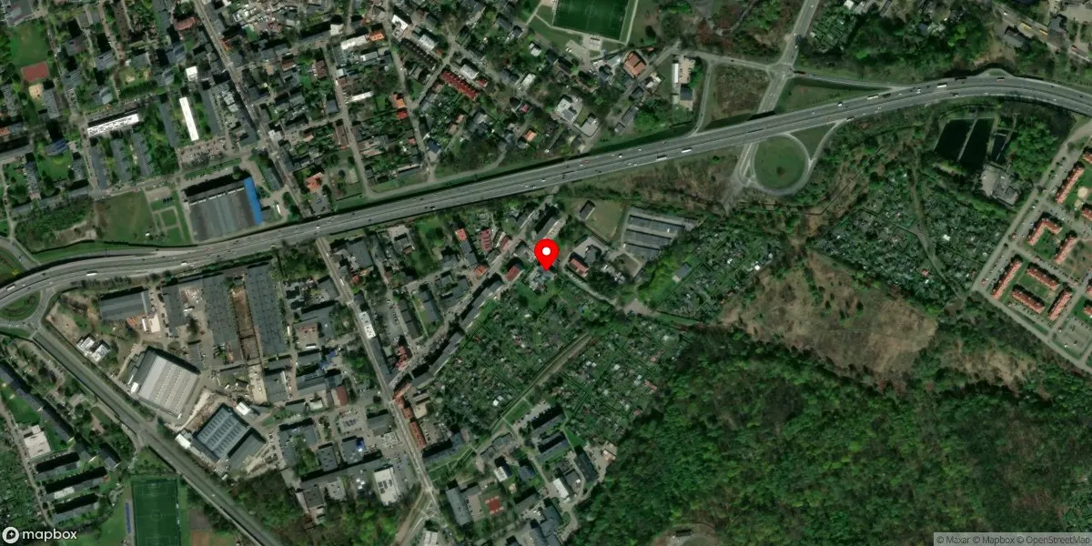 Satelitarny widok na Muzeum Górnictwa Węglowego w Zabrzu