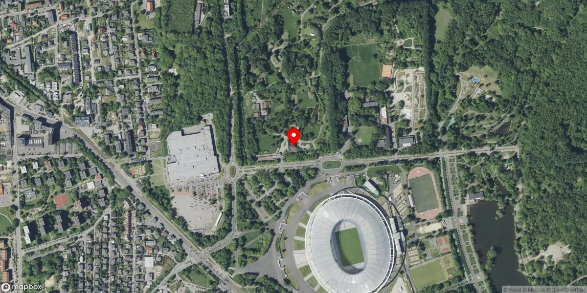 Satelitarny widok na Muzeum „Górnośląski Park Etnograficzny w Chorzowie”