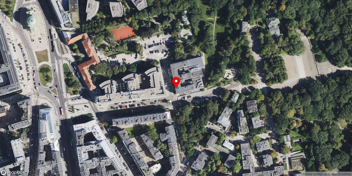 Satelitarny widok na Muzeum Harcerstwa w Warszawie