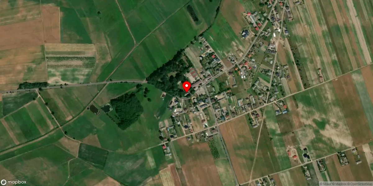 Satelitarny widok na Muzeum Henryka Sienkiewicza w Woli Okrzejskiej