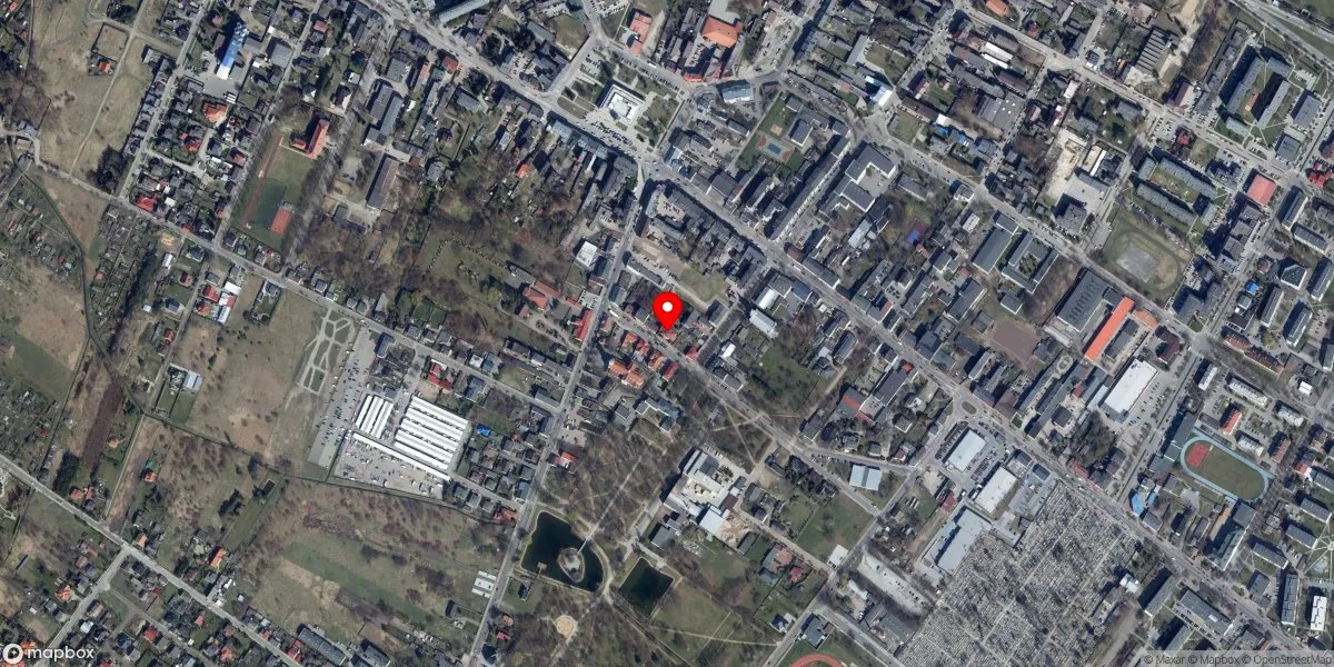 Satelitarny widok na Muzeum Historii Miasta Zduńska Wola