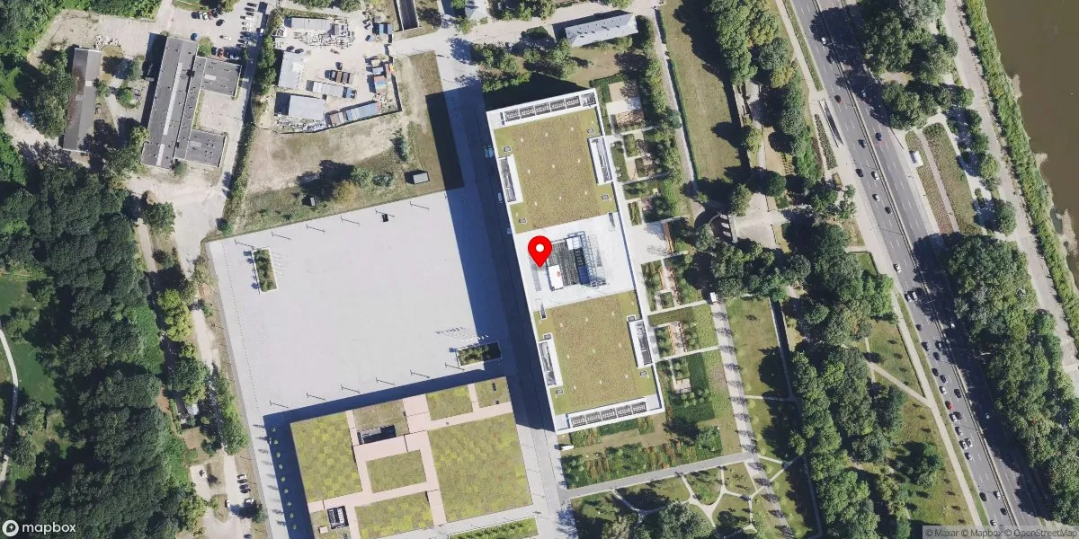 Satelitarny widok na Muzeum Historii Polski w Warszawie