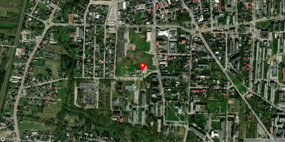 Satelitarny widok na Muzeum Historyczne Skierniewic w Skierniewicach