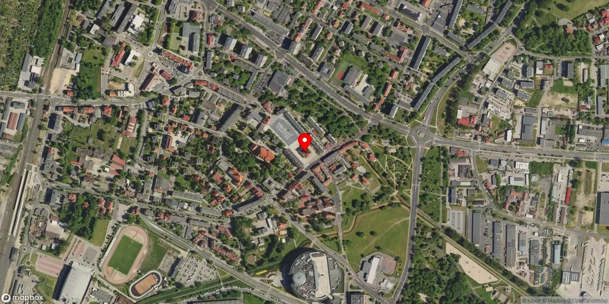 Satelitarny widok na Muzeum Historyczne w Lubinie