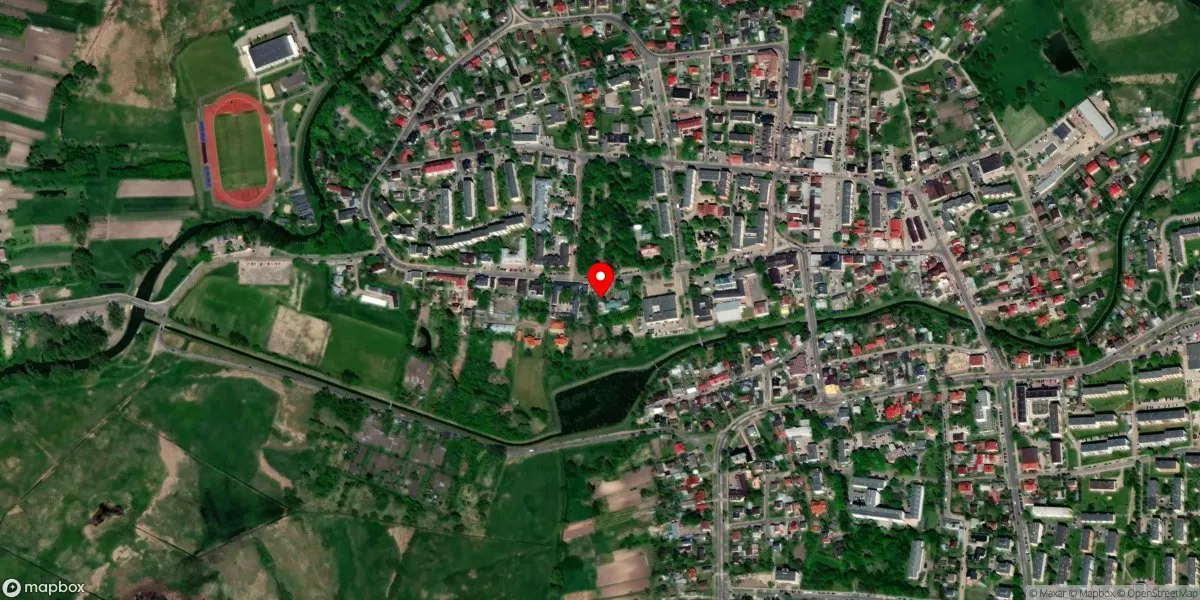 Satelitarny widok na Muzeum im. ks. Stanisława Staszica w Hrubieszowie