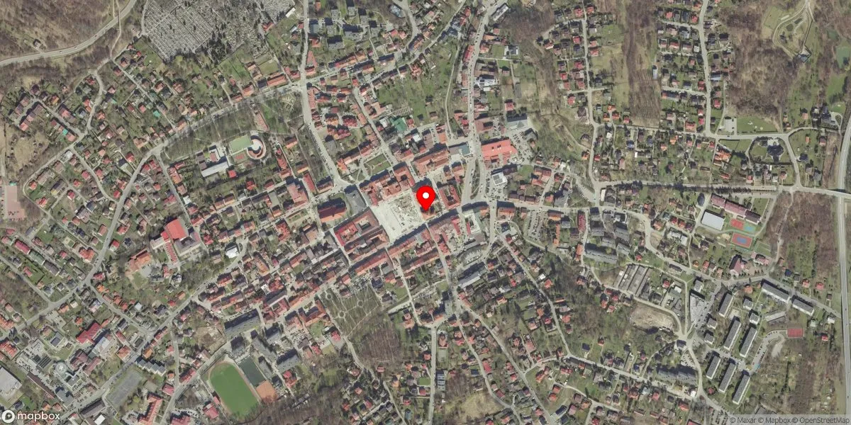 Satelitarny widok na Muzeum im. prof. Stanisława Fischera w Bochni