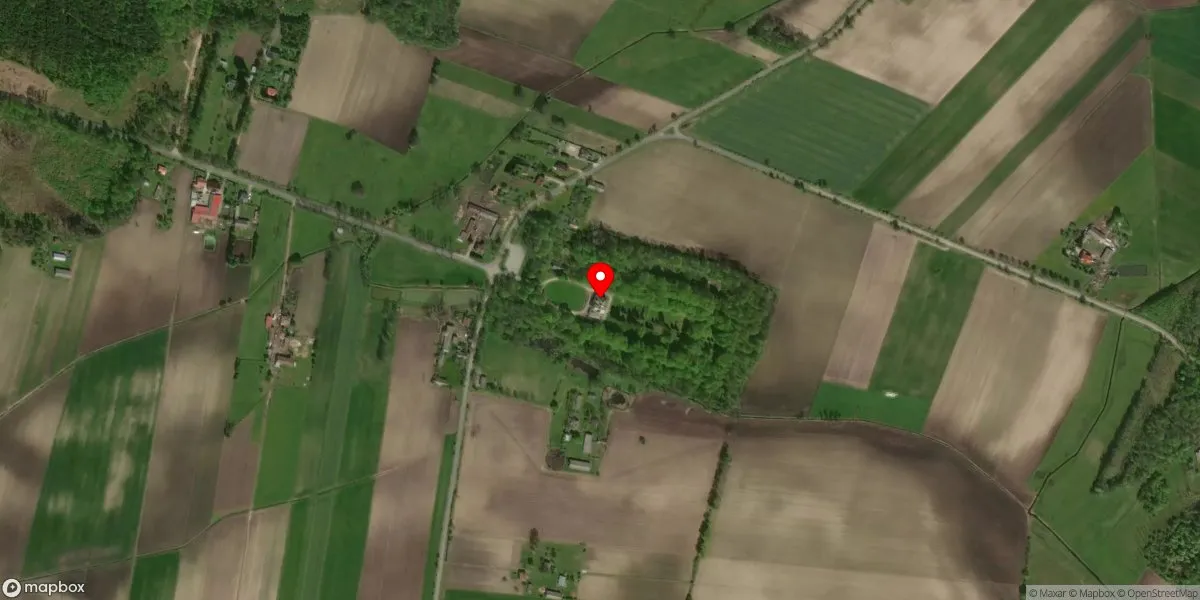 Satelitarny widok na Muzeum Józefa Ignacego Kraszewskiego w Romanowie