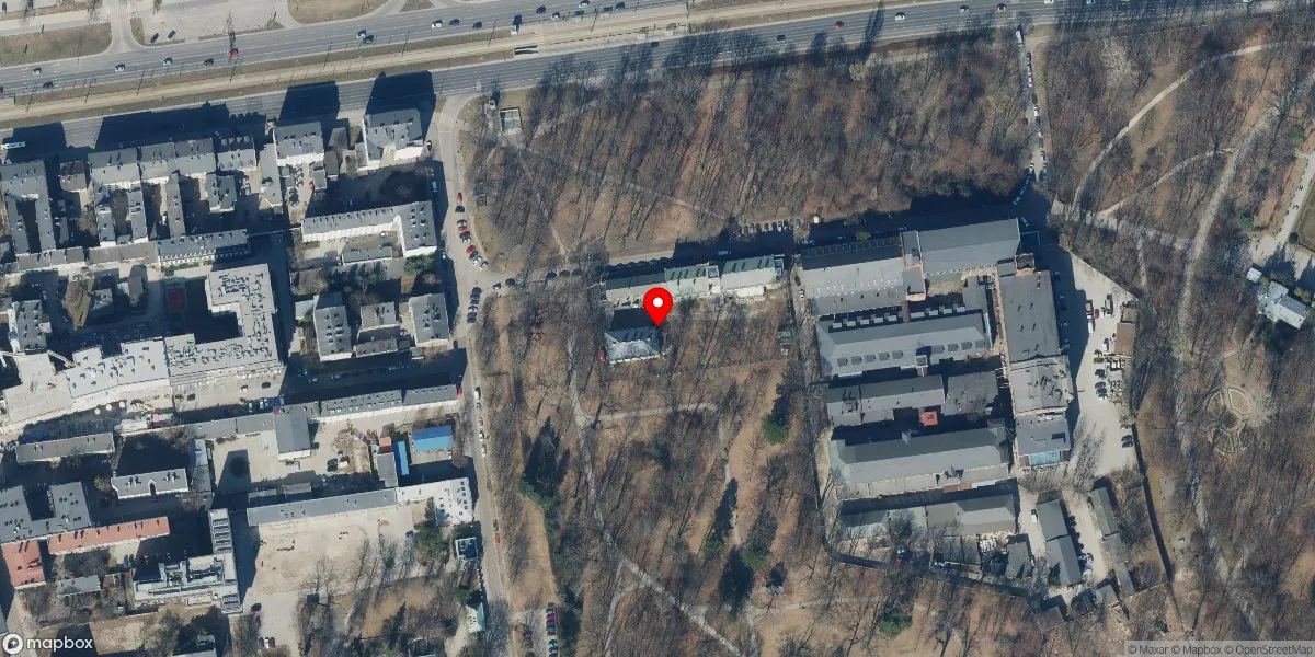 Satelitarny widok na Muzeum Kinematografii w Łodzi