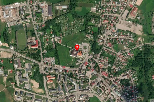 Widok z lotu ptaka: Muzeum Kresów Rzeczypospolitej Obojga Narodów w Sejnach