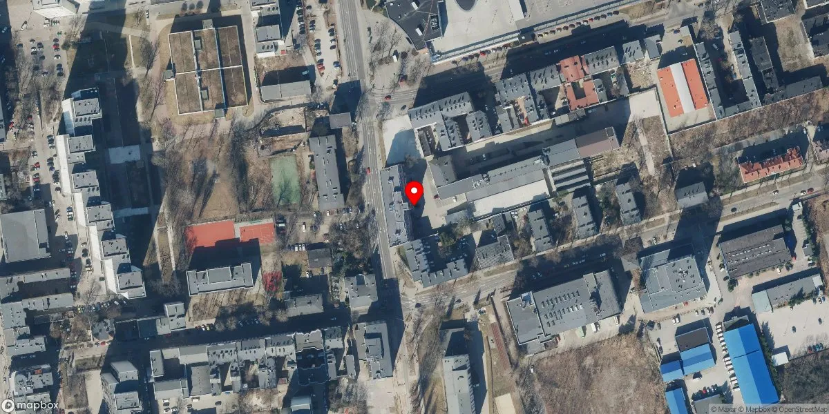 Satelitarny widok na Muzeum Książki Artystycznej w Łodzi