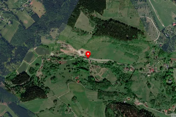 Widok z lotu ptaka: Muzeum Kultury Ludowej Pogórza Sudeckiego w Kudowie - Zdroju