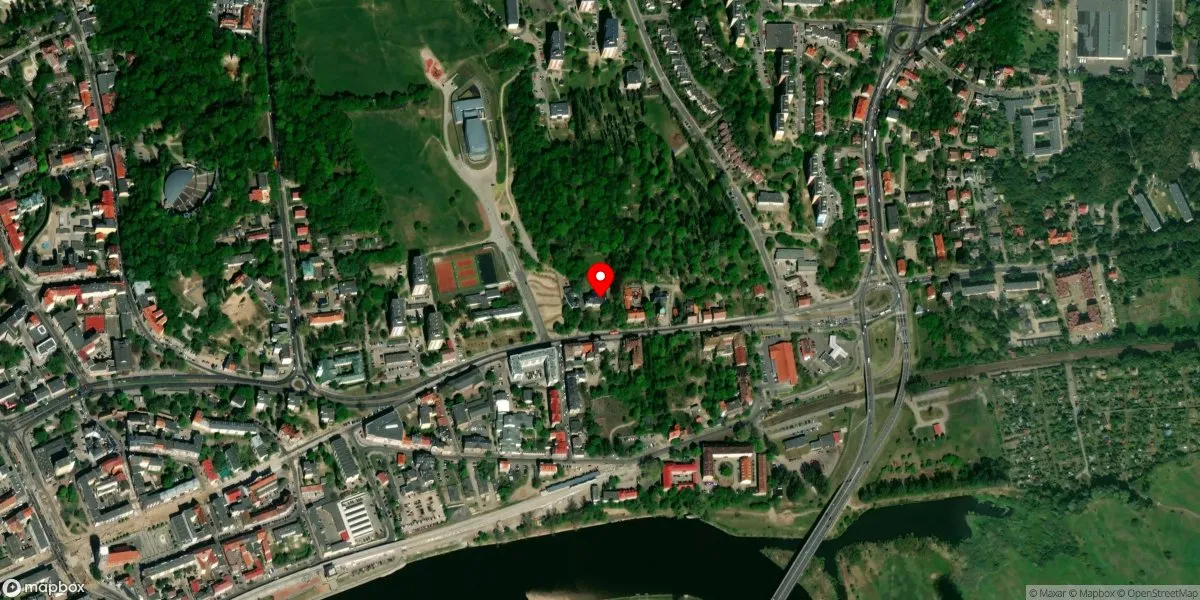 Satelitarny widok na Muzeum Lubuskie im. Jana Dekerta w Gorzowie Wielkopolskim