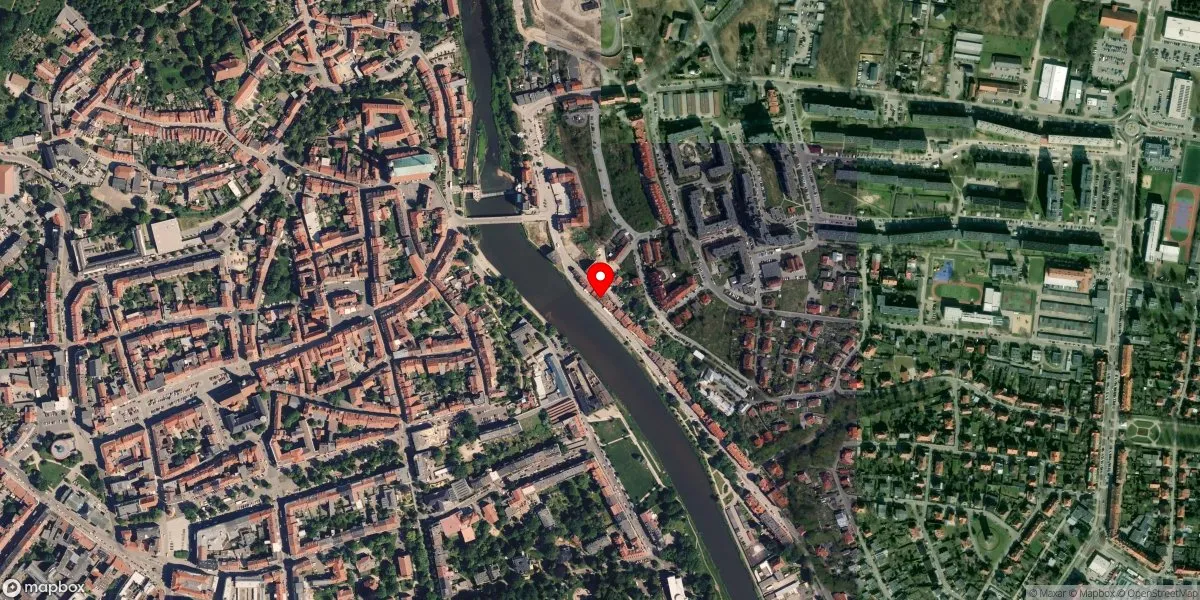 Satelitarny widok na Muzeum Łużyckie w Zgorzelcu