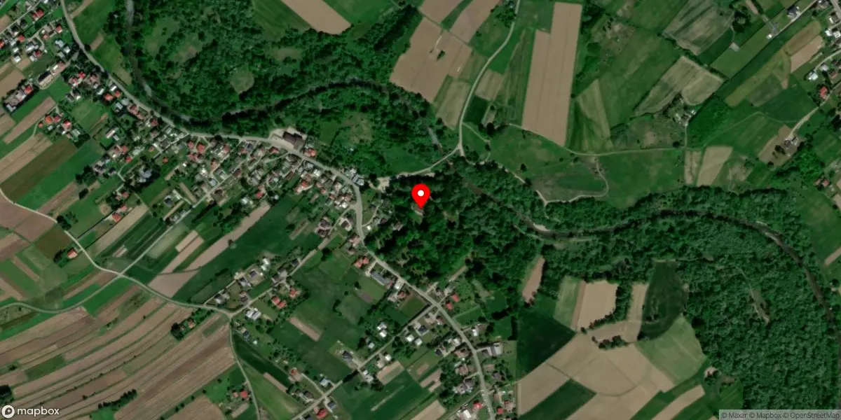 Satelitarny widok na Muzeum Marii Konopnickiej w Żarnowcu