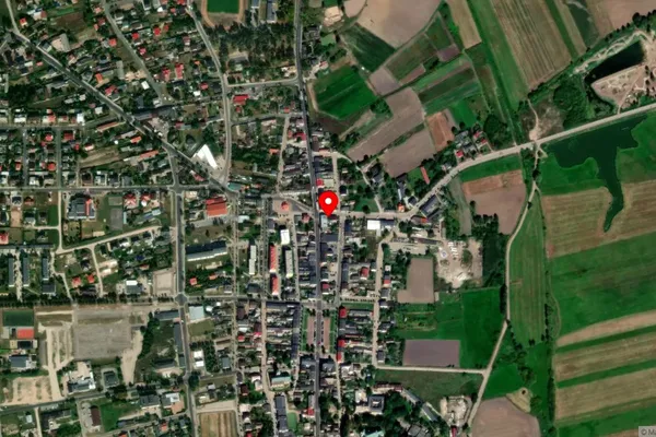 Widok z lotu ptaka: Muzeum Miasta i Rzeki Warty przy Oddziale PTTK im. dr E. Kaleniewicz w Warcie