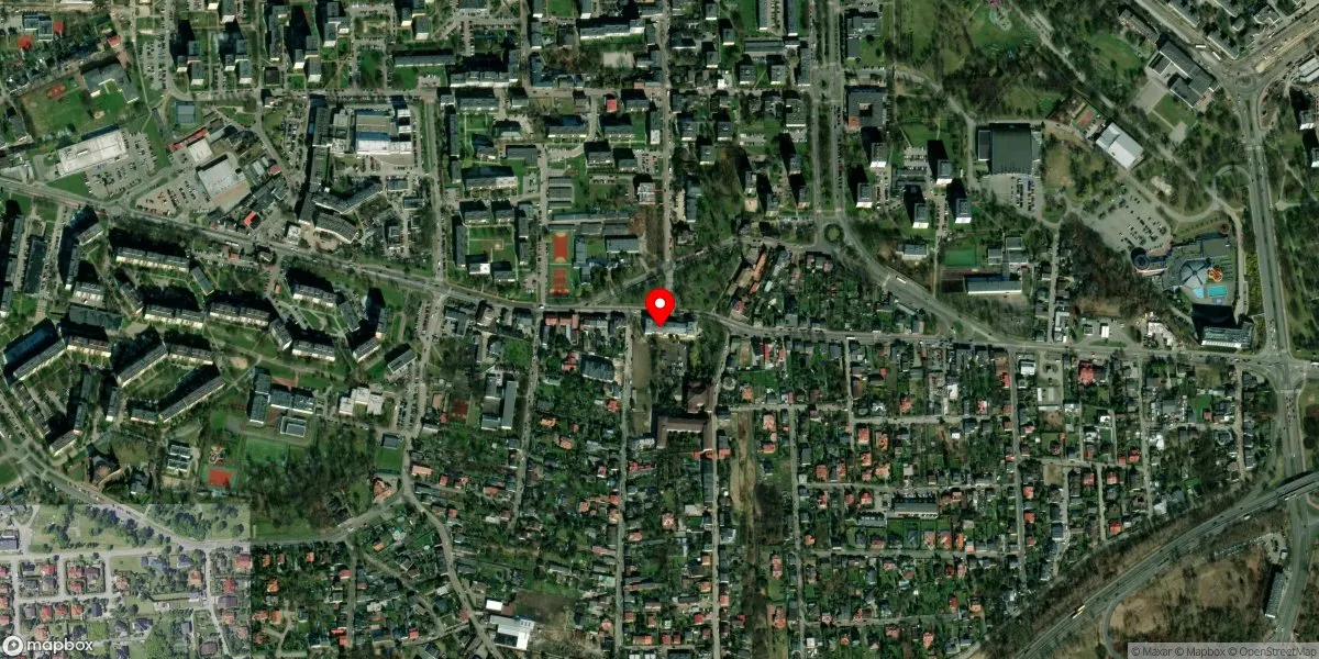 Satelitarny widok na Muzeum Miejskie "Sztygarka" w Dąbrowie Górniczej