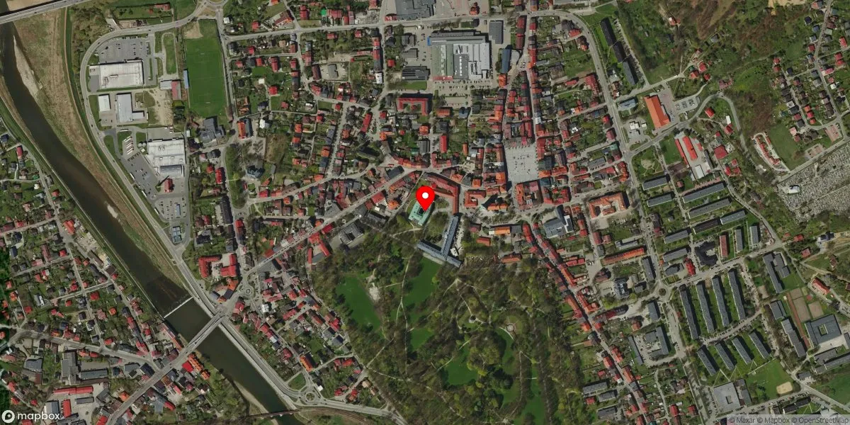 Satelitarny widok na Muzeum Miejskie w Żywcu