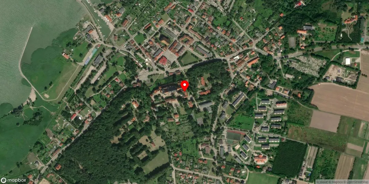 Satelitarny widok na Muzeum Mikołaja Kopernika we Fromborku