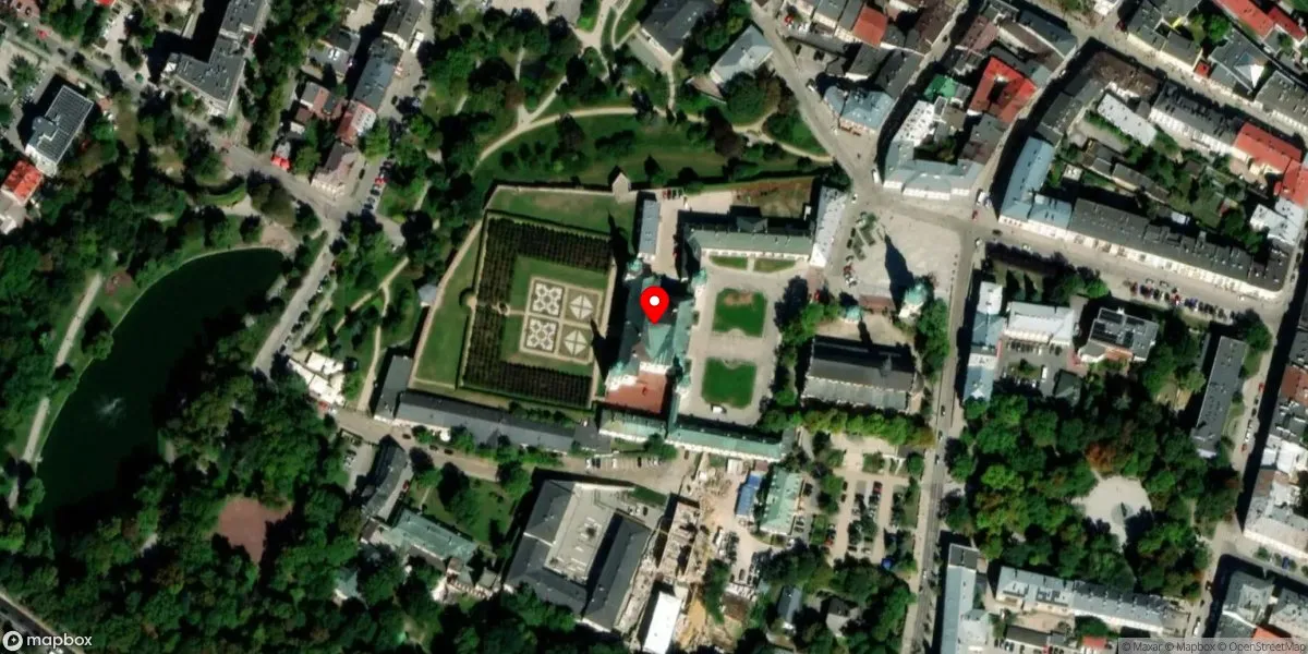 Satelitarny widok na Muzeum Narodowe w Kielcach