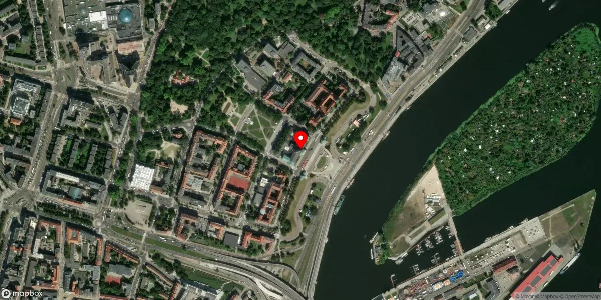 Satelitarny widok na Muzeum Narodowe w Szczecinie
