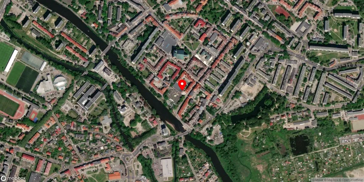 Satelitarny widok na Muzeum Oręża Polskiego w Kołobrzegu