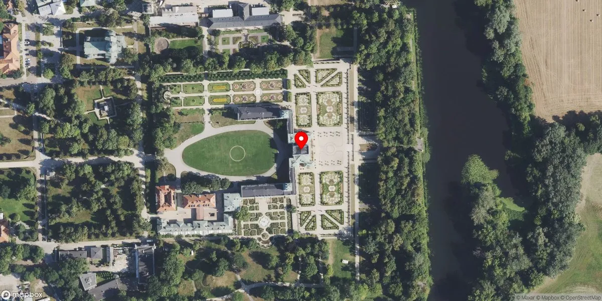 Satelitarny widok na Muzeum Pałacu Króla Jana III w Wilanowie