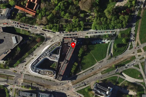 Widok z lotu ptaka: Muzeum Poczty i Telekomunikacji we Wrocławiu