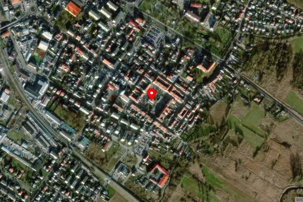 Widok z lotu ptaka: Muzeum Pogranicza w Działdowie i Zamek Krzyżacki