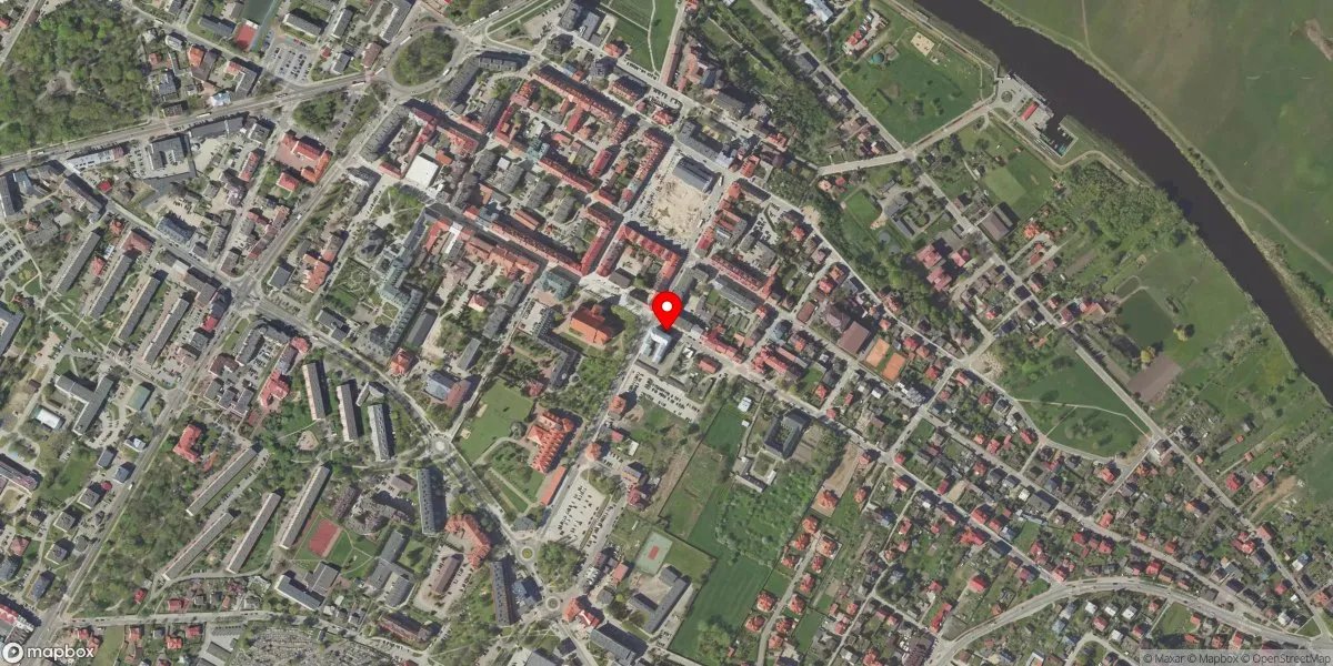 Satelitarny widok na Muzeum Północno – Mazowieckie w Łomży