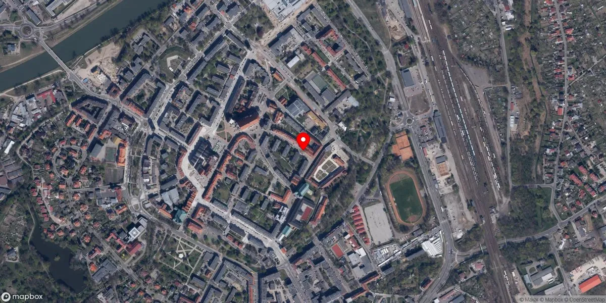 Satelitarny widok na Muzeum Powiatowe w Nysie
