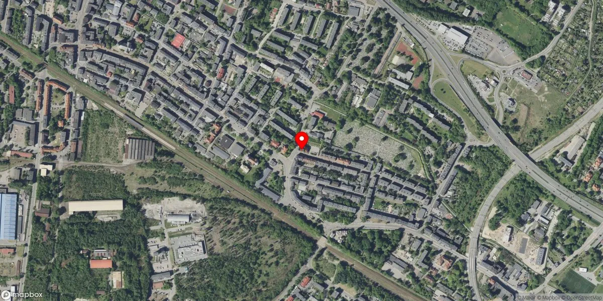 Satelitarny widok na Muzeum Powstań Śląskich w Świętochłowicach