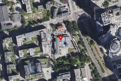 Widok z lotu ptaka: Muzeum Powstania Warszawskiego