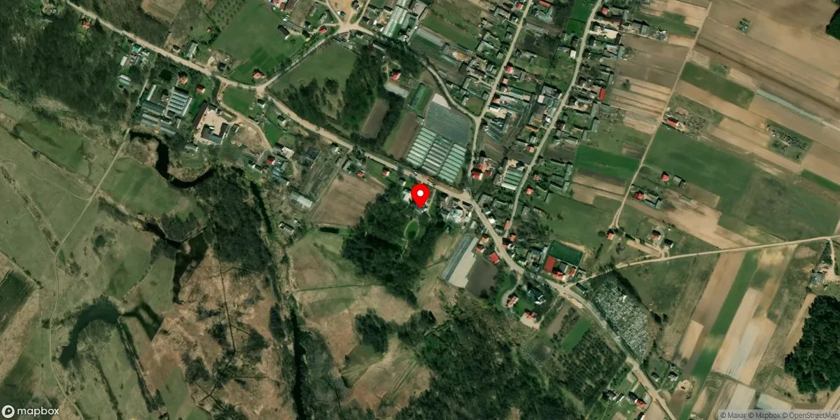 Satelitarny widok na Muzeum Przyrody – Dwór Lutosławskich w Drozdowie