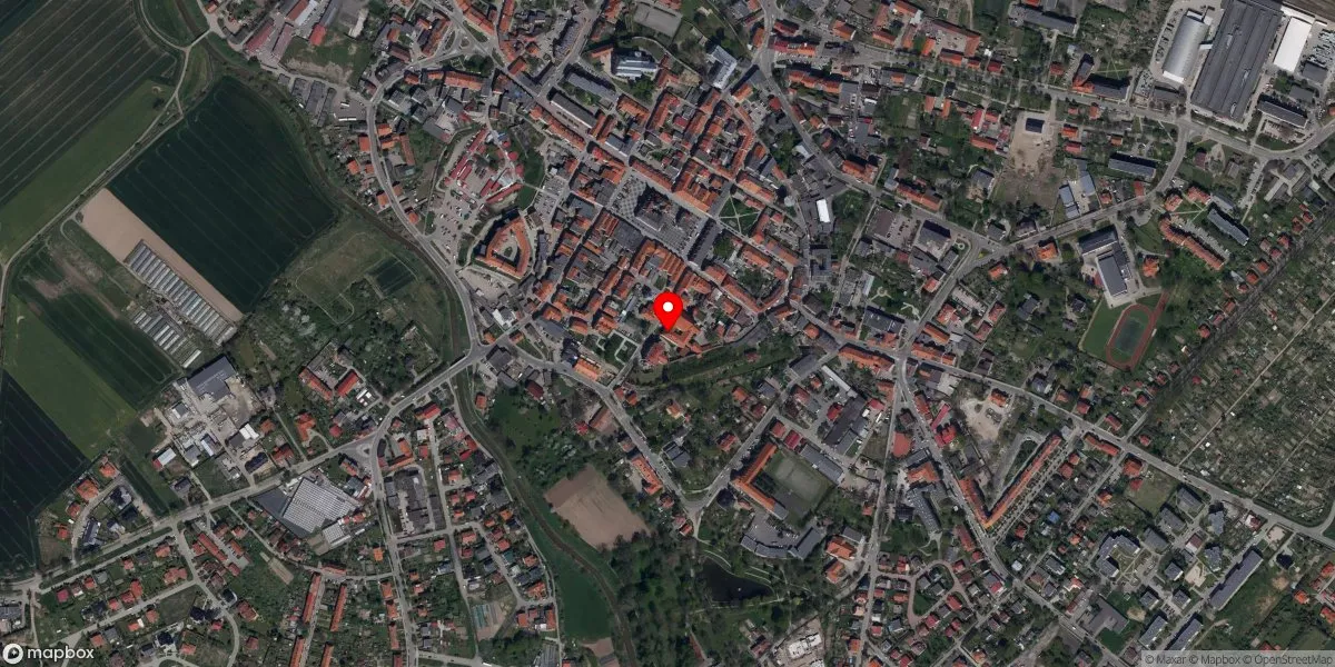 Satelitarny widok na Muzeum Regionalne w Jaworze