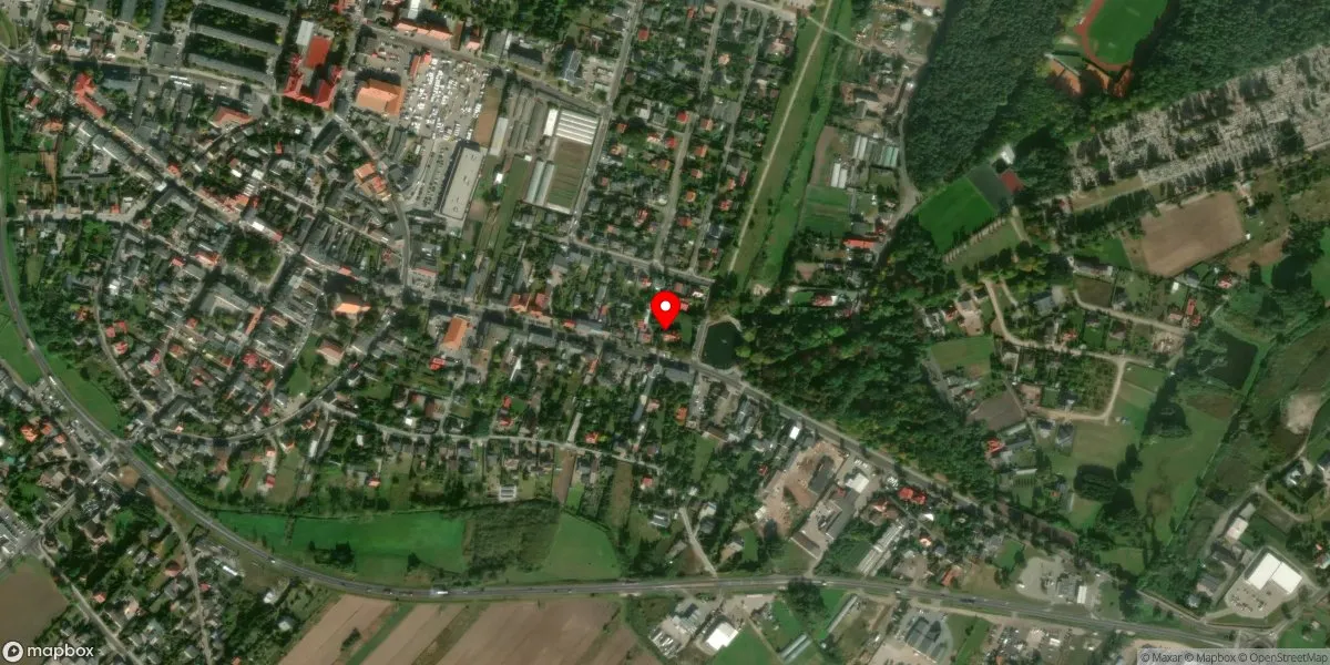 Satelitarny widok na Muzeum Regionalne w Słupcy