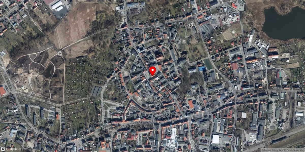 Satelitarny widok na Muzeum Regionalne w Świebodzinie