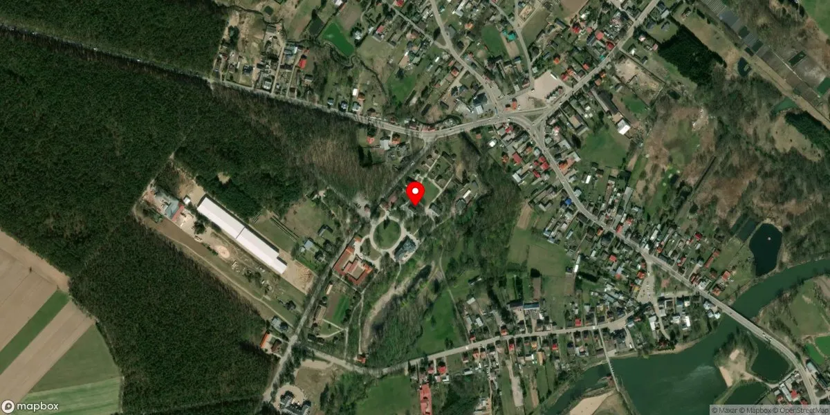 Satelitarny widok na Muzeum Rolnictwa im. ks. Krzysztofa Klukaw Ciechanowcu