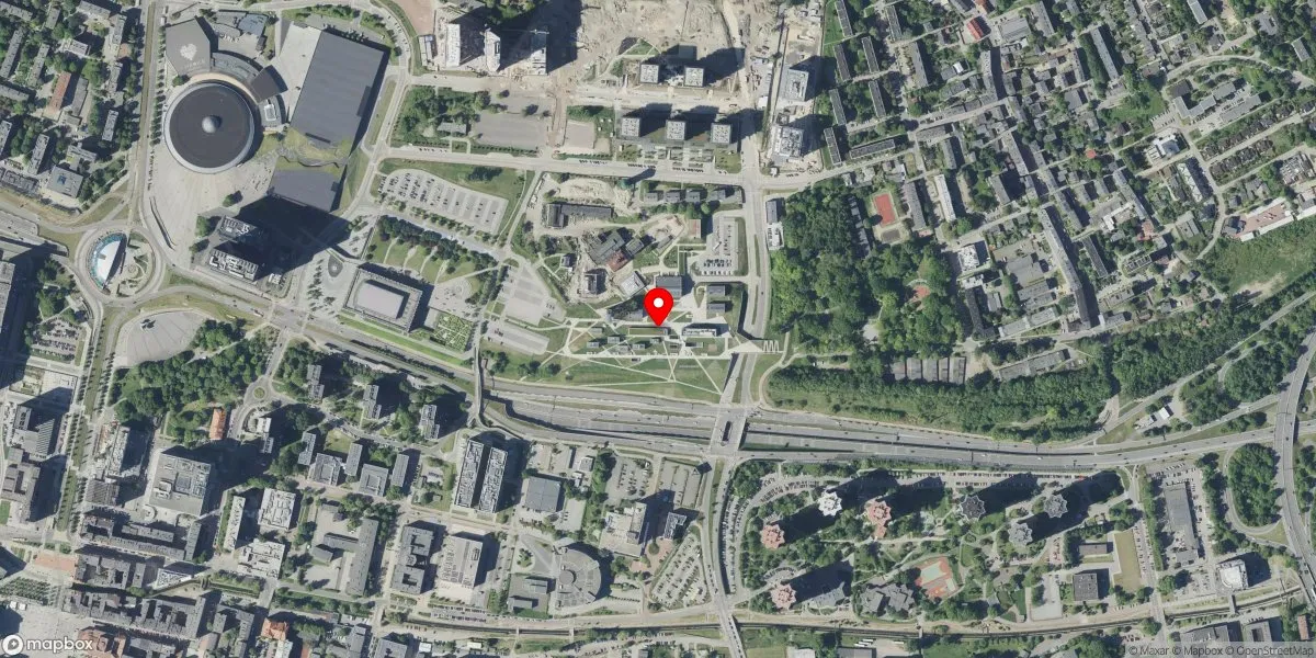 Satelitarny widok na Muzeum Śląskie w Katowicach