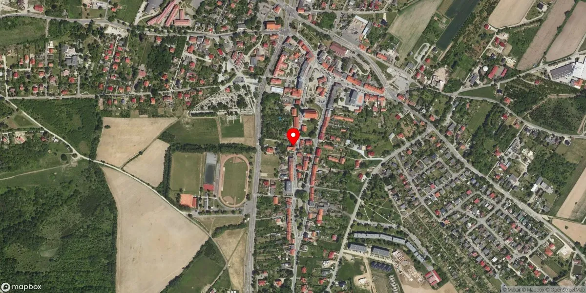 Satelitarny widok na Muzeum Ślężańskie im. Stanisława Dunajewskiego w Sobótce